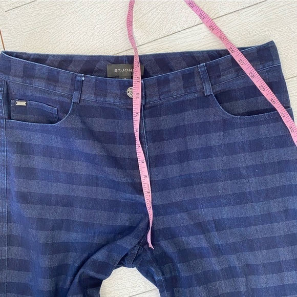 St.John denim patchwork high waisted jeans size 14 - Picture 6 of 14